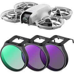 K&F Concept ND & CPL filtru komplekts, saderīgs ar DJI NEO, 3-daļīgs filtrs CPL, ND8, ND16 polarizators, neitrāla blīvuma dronu objektīva filtrs, daudzslāņu HD optiskais stikls, alumīnija ar vairākiem pārklājumiem