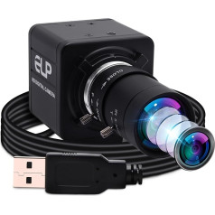 ELP 4K tīmekļa kamera, Ultra HD IMX317 USB kamera ar 5-50 mm tālummaiņas objektīvu, PC mini tīmekļa kamera ar 3840x2160@30fps, 2160P USB videokonferenču tīmekļa kamera Windows/Linux USB4KHDR01-MFV (5-50)