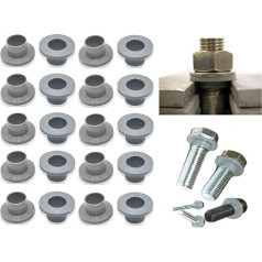 TERF® M20 x 21,9 mm x 6 mm x 37 mm pelēks neilona plecu izolācijas disks M20/20 mm ID x 21,9 mm iekšējais diametrs x 21,9 mm ārējais diametrs x 6 mm iekšējais garums x 37 mm ārējais diametrs - 4 gab. iepakojumā