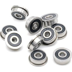 F623 RS gultņi 3 x 10 x 4 mm F623 atloka miniatūras lodīšu gultņi F623-2RS 3D printeriem, 10 gab. iepakojumā