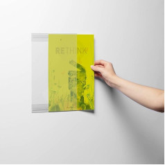 Durable rPET 504419 Informācijas turētājs A4, pašlīmējošs, no pārstrādāta PET, caurspīdīgs, caurspīdīgs, 5 gab. iepakojumā