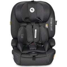 Lorelli Benevento autokrēsliņš ar Isofix i-Size, aug kopā ar bērnu no 76-150 cm, bērnu sēdeklītis, autokrēsliņš, regulējams galvas balsts, 5 punktu drošības josta, melns