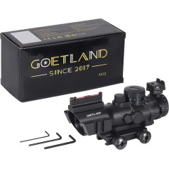 Goetland Rifle Scope 4 x 32 Airsoft Red Dot Visor Sight ar montāžas gredzeniem BDC SFP taktiskām medībām arbalets Air Rifle sporta šāvējiem