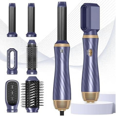 Airstyler 6-in-1 Air Brush Air Styler komplekts matu modelēšanas komplekts ar 6 aksesuāriem matu žāvētājs Curling Iron Blower Brush iztaisnošanas birste matu veidošanas komplekts žāvēšanai