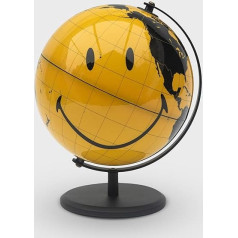 Sūkt UK Smiley World Globe | Zemes globusi un mājas biroja aksesuāri | Smiley galda dekori un biroja galda aksesuāri | Izcili rotājumi mājai un rakstāmgaldam | Globuss