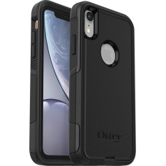 OtterBox Commuter sērijas korpuss iPhone XR (bez mazumtirdzniecības/iegādāts polietilēna maisiņā) - Melns - plāns un izturīgs kabatā ar ostu aizsardzību