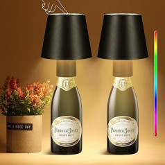 DEECOZY Noņemama un noņemama pudeles lampa, LED galda lampa ar USB pieslēgvietu un 5200 mAh akumulatoru 3000 K + RGB Dimmable Bottle Top Lamp IP54 ūdensizturīga LED pudeles lampa