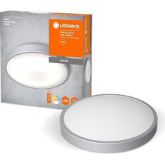 LEDVANCE Orbis LED griestu gaisma, metāla, balta, 24 W, 1400 lm, 2700 K-6000 K, regulējama ar tālvadības pulti CCT, regulējama, 410 mm, sienas un griestu gaisma