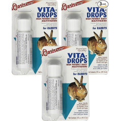 Oasis Vita-Drops ikdienas multi-vitamīni trušiem 2 unces - 3 iepakojums