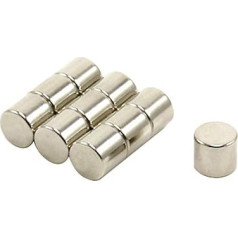 Magnet Expert N42 neodīma magnēts 8 mm diametrs x 7,25 mm biezums - 2,4 kg pievilkšanas spēks ( 100 gab. iepakojumā )