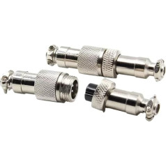 UJTVGCLX 10 komplekti GX16 piespiešanas docking vīriešu un sieviešu 16 mm apaļas ligzdas 2/3/4/5/6/7/8/9/10 kontakta stiepļu paneļu savienotāji (6P viss komplekts)