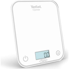 Tefal, Optisss BC50U0V0 Elektroniskie virtuves svari ar viegli nolasāmu displeju, izturīgi pret skrāpējumiem, ietilpība 5 kg, balti