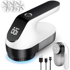 maxtachi elektriskais uzlādējamais matu tīrītājs, matu tīrītājs apģērbiem ar 3 ātrumiem, 6 asmeņu galvas matu tīrītājs visiem audumiem, LED displejs, vilnas tīrītājs, matu tīrītājs, matu tīrītājs