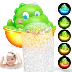 Adeokay Bath Toy from 1 2 3 4 Years, Toy from 1 2 3 4 Years Foam Machine Bathtub Luminous Dinosaur Bath Toy Christmas Gifts for Children Children's Toy from 1-4 Years