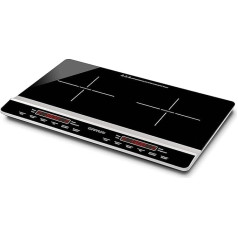G3 Ferrari G10138 Dinamiko Duo 3100W rūdīta stikla īpaši plāna melna indukcijas plātne