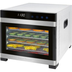 ProfiCook® Dehydrator | Stainless Steel | Temperature Controller from 35 - 75 °C | BPA Free | Timer Function | 6 Levels | LED Display | Touch Control | Fruit, Meat, Fruits - Dryer | 650 Watt | PC-DR