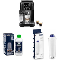 De'Longhi Magnifica Start ECAM222.60.BG Pilnībā automātisks kafijas automāts ar LatteCrema piena sistēmu + oriģinālais EcoDecalk DLSC 500 ūdens atkaļķošanas filtrs DLSC002