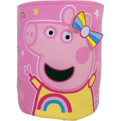 Character World Peppa Pig Oficiālais uzglabāšanas grozs | Bowstar Design Toy Box Veļas kaste | Organizators bērnistabai 38 x 31 x 31 cm kokvilnas audums