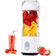 380 ml portatīvais mini blenderis - elektriskais mikseris ar 6 nerūsējošā tērauda asmeņiem - portatīvais mikseris ar uzlādējamu akumulatoru ceļošanai virtuvē - portatīvais mini blenderis USB