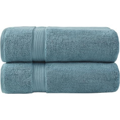 MADISON PARK SIGNATURE luksusa vannas dvieļu komplekts, 800 GSM, 100% kokvilna, ļoti labi uzsūcošs, ātri žūstošs, viesnīcu un spa kvalitāte, vannas istabai, 34 x 68 collas, ūdens, 2 gab.