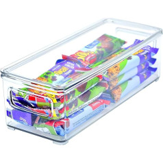 Youngever Set of 2, 25 x 10 x 7.5 cm fridge containers, pantry organiser, storage box, refrigerator, container with lids