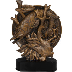 Statuete RFST3049 makšķerēšana / 28 cm / zelta krāsā