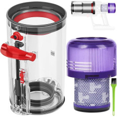 RUKHOOL Putekļu konteiners Dyson V11 V15 konteinera filtra rezerves daļas SV14 SV17 SV17 SV15 SV22 SV22 SV28 Putekļu sūcēju aksesuāri Putekļu savākšanas konteiners Rezerves filtrs Rezerves konteiners Putekļu tvertne
