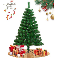 Mākslīgā Ziemassvētku eglīte 180 cm ar 800 uzgaļiem, zaļa Fairytrees Ziemassvētku eglīte, mākslīgā PVC un metāla turētājs, viegli piekarināms Ziemassvētku eglīšu rotājums