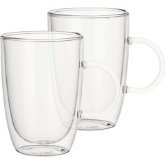 Villeroy & Boch Artesano karsto un auksto dzērienu krūzīte, 2 krūzītes, 390 ml, no borosilikāta stikla, caurspīdīga