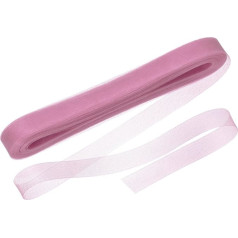 M METERXITY Steifes Rosshaarband 1 Zoll Breit 25 Yards Weiches Polyester Rosshaarband Rolle für Brautkleid/Tanzformelle Kleid Zubehör/Rock Knochen [Altrosa]