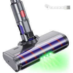 EVARY Motorizēta elektriskā turbo birstes maiņas putekļu slotiņa, saderīga ar Dyson V7 V6 V6 V10 V11 V15, grīdas birstes piederumi ar tiešo piedziņu un LED apgaismojumu paklājiem, parketam un flīzēm