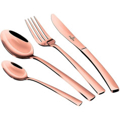 Berlinger Haus Rose Gold 24 gab. nerūsējošā tērauda galda piederumu komplekts 6 personām Mājvieta Kempings Viesnīcas Augsta pulēta apdare Moderns dizains Rose Gold