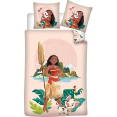 Moana bērnu sega 140 x 200 cm + spilvendrāna 65 x 65 cm atgriezeniska poliestera kokvilna