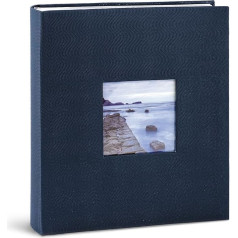 Lombardi Fotografo Fotoalbums 200 Fotoalbums 13 x 19 cm 3 krāsās ar personalizētu vinila vāciņu Balta iekšpuse Albuma izmērs 24,5 x 28 cm (zils)