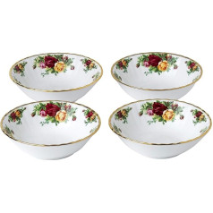 Royal Albert 1051424 Bļodas Old Country Roses, 4 bļodas, kaula Ķīna, daudzkrāsainas