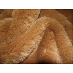 Grezns mākslīgās kažokādas audums Chipmunk Ginger Brown - Chipmunk Ginger Brown 1 m - 150 cm x 100 cm