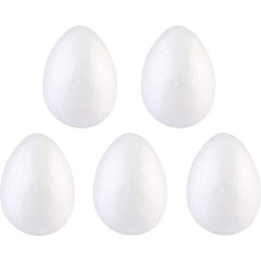 GANAZONO Pack of 5 Easter Egg Indoor Play Set Basket for Children Plastic Eggs Easter Party Accessories Home Decor Garland Egg Foam Egg Craft Household Party Supplies Rabbit Decorations Fake Eggs