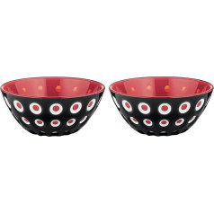 Guzzini - Le Murrine, 2 bļodu komplekts - melns/balts/sarkans, diametrs 12,5 x augstums 5,6 cm | 300 cm3 - 279412146