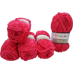 YarnArt Dolce 5 x 100 g adīšanas vilna, bērnu vilna, 500 g īpaši apjomīga vilna