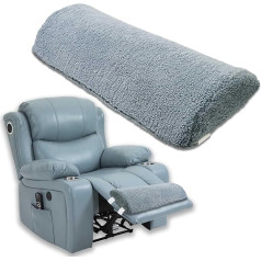 Xikangshun 60 × 25 × 10 cm Liegestuhl Kissen Sofa Fußstütze Kissen, Halbmondkissen mit Bezug und Gummiband, multifunktionales Sofa-Liegestuhlkissen für Kopf/Nacken/Taille/Bein/Füße (blau)