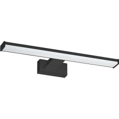 Oktaplex apgaismojums LED spoguļlampa 40 cm melna sienā 3000 K silti balta 8 W 570 lm vannas istabas spoguļlampa