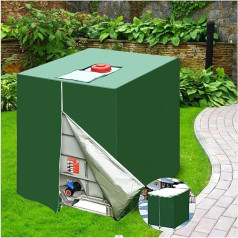 IBC tvertnes vāks, 1000 L, ūdens tvertnes brezenta tents ar rāvējslēdzēju, IBC tvertnes vāks, Aizsardzības vāks IBC tvertnes konteineram, Lietus tvertnes vāks, Aizsardzības brezenta tents, Lietus ūdens tvertne, 1000 L ūdens tvertnes piederumi