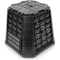 YourCasa® Dārza kompostētājs 450 litru liels - ātrs kompostētājs no laikapstākļiem izturīgas plastmasas - termisks kompostētājs ar izturīgām sānu sienām un vieglu montāžu - ražots ES