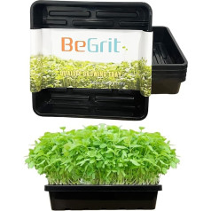 BeGrit Plant Tray 10 gab. augu paplātes Paplātes pavairošanai Augu paplātes 28 cm x 28 cm x 6 cm Paplātes pavairošanai bez caurumiem Stabilas plakanas bļodas augiem, audzēšanai, dārzam, hidroponikai