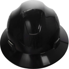 PSE by JORESTECH HDPE cietā ķivere ar regulējamu sprūdrata stiprinājumu darbam, darbam mājās un vispārējiem galvassegumiem, atbilstoša ANSI Z89.1-14 (melna)