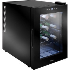 Tristar Thermoelektrischer Weinkühlschrank Grande Saignée, für bis zu 12 Flaschen, leise & stabil, Glastür, 4 Ebenen, LED-Touch-Screen, Innenbeleleuchtung, WR-7511