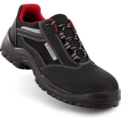 Heckel Unisex 6701338 Focus 2.0 S3 Low Drošības apavi, 38. izmērs Darba apavi, melni sarkani, ES, melni sarkani