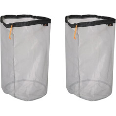 (2 Pack) Ultra Stuff Sack uzglabāšanas maisiņš kempinga tīkliņa soma sporta tīkliņa soma - melns, XXL