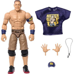 Mattel WWE Elite figūriņa un aksesuāri, Greatest Hits Series 2025, 6 collu kolekcionējams Džons Cena ar 25 artikulācijas punktiem un maināmām rokām