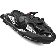 Jet Ski Sea-Doo seadoo RXT RXTX RXT-X 300 325 Triple Black 2022 2023 2024 uzlīmju komplekts - Premium vinila uzlīmes un uzlīmju komplekts ar tehnoloģiju, kas nepieļauj burbuļu veidošanos (Triple Black White)